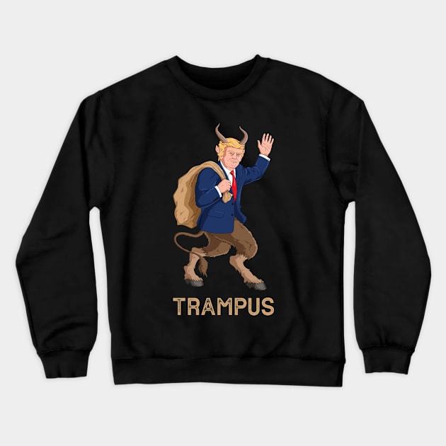 Trampus Krampus Anti Trump Halloween Christmas 2020 Crewneck Sweatshirt by wingsofrage